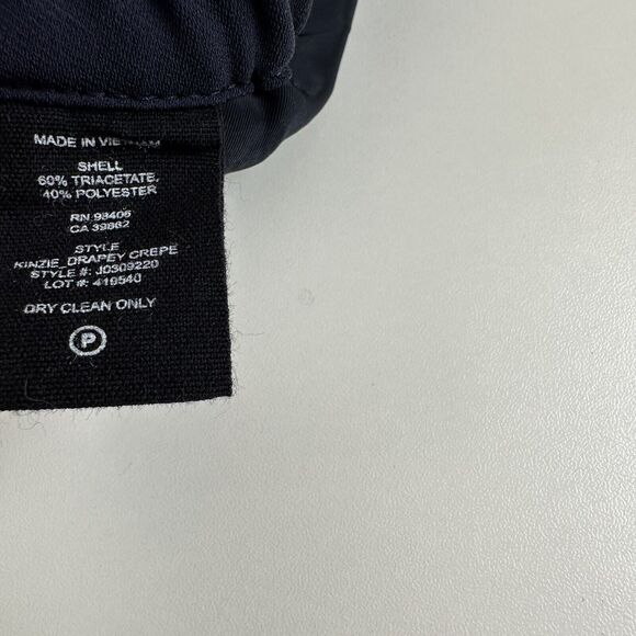 Theory Kinzie Navy Blue Drapey Crepe Lightweight Shorts Womens Sz L - Picture 12 of 12